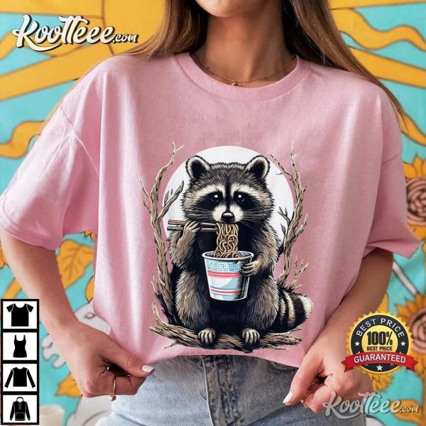 Raccoon Eating Instant Noodle Cup T-Shirt