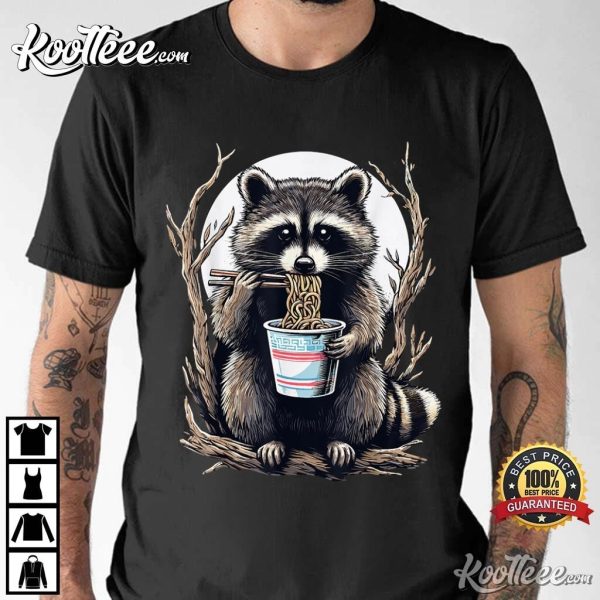 Raccoon Eating Instant Noodle Cup T-Shirt