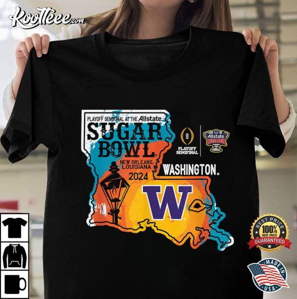 Washington Huskies 2024 Sugar Bowl Football T-Shirt