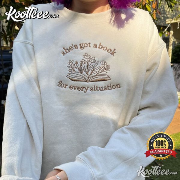Book For Every Situation Embroidered Sweatshirt