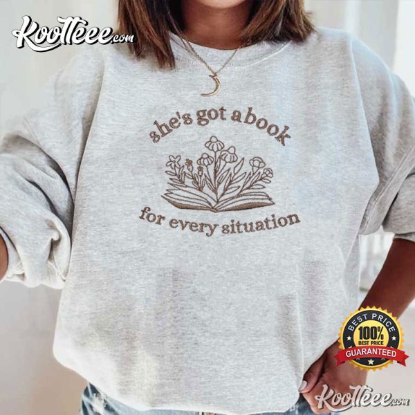 Book For Every Situation Embroidered Sweatshirt