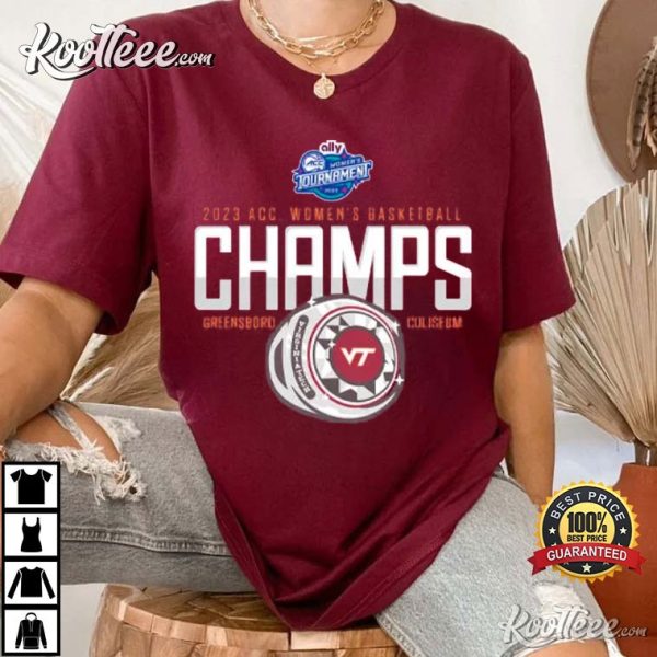 Virginia Tech Hokies 2023 ACC Women’s Basketball Champions T-Shirt