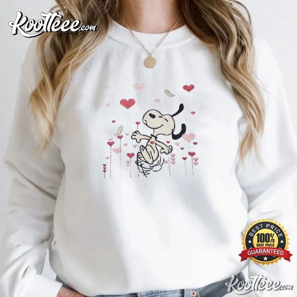 Snoopy Valentine Embroidered Sweatshirt