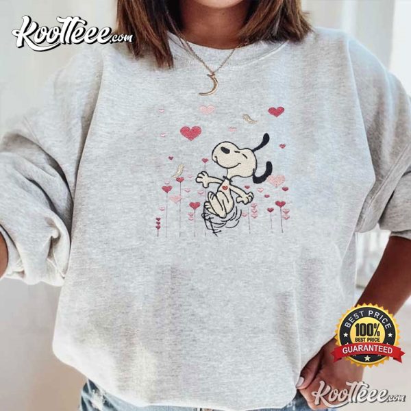 Snoopy Valentine Embroidered Sweatshirt