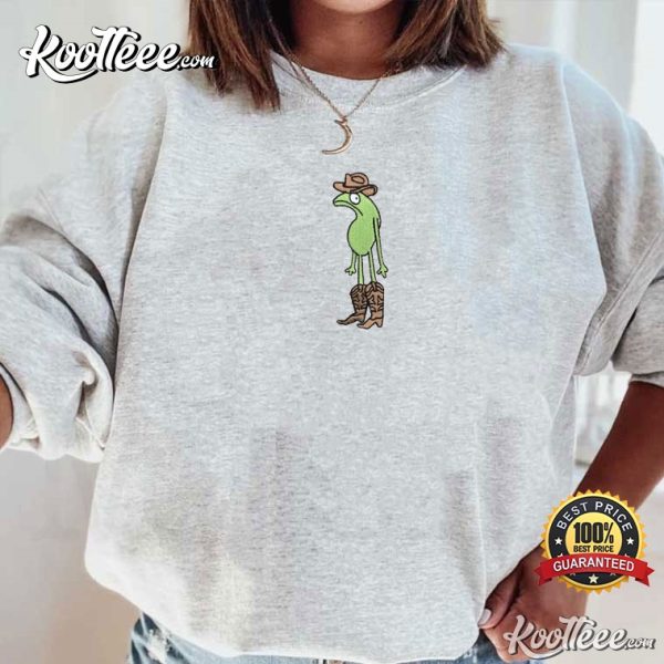 Frog Western Embroidered Sweatshirt