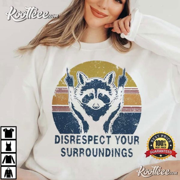 Raccoon Disrespect Your Surroundings Vintage T-Shirt
