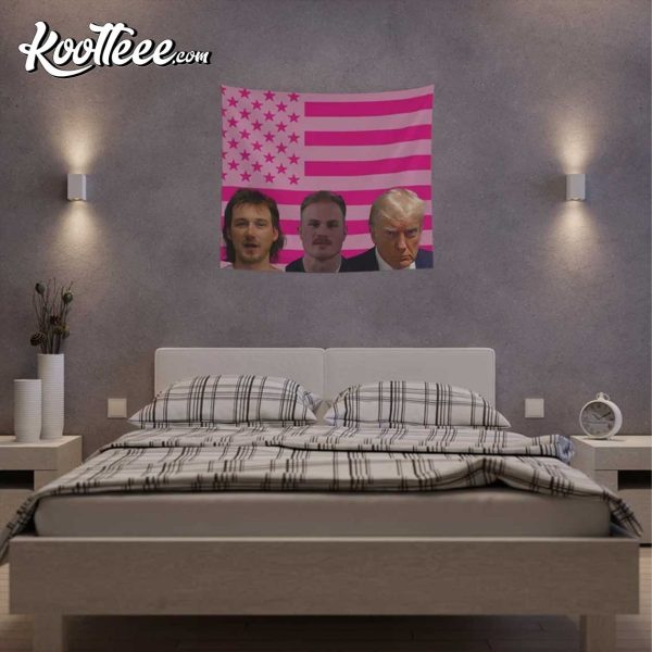 Morgan Wallen, Zach Bryan, Donald Trump Pink America Flag