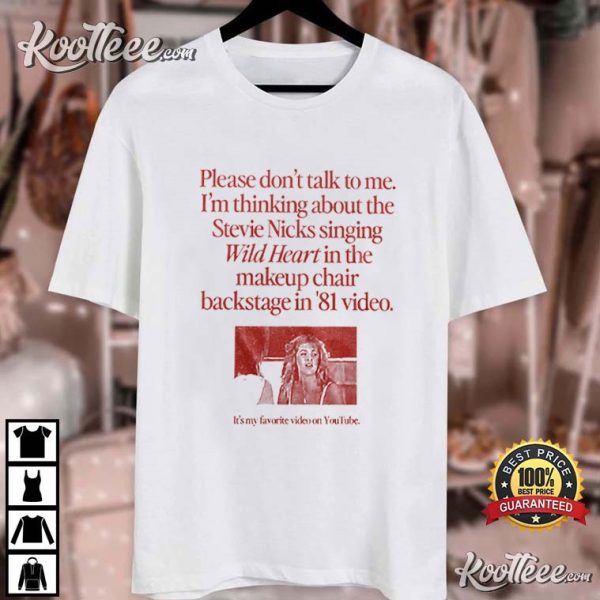 Stevie Nicks Singing Wild Heart Backstage Video T-Shirt