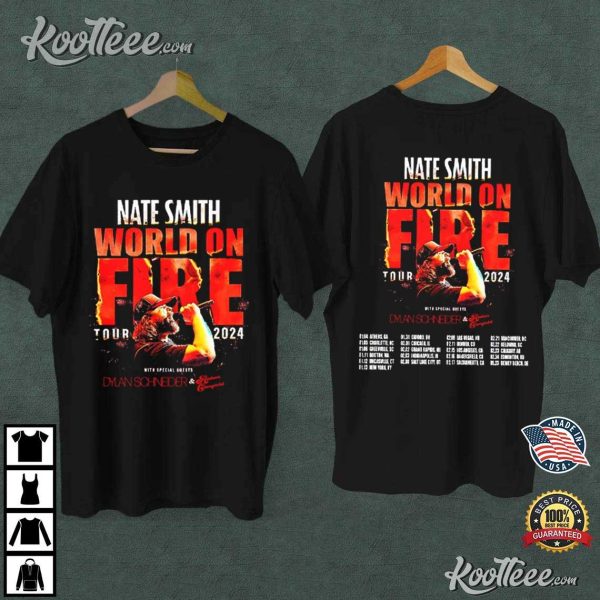 Nate Smith World On Fire Tour 2024 T-Shirt