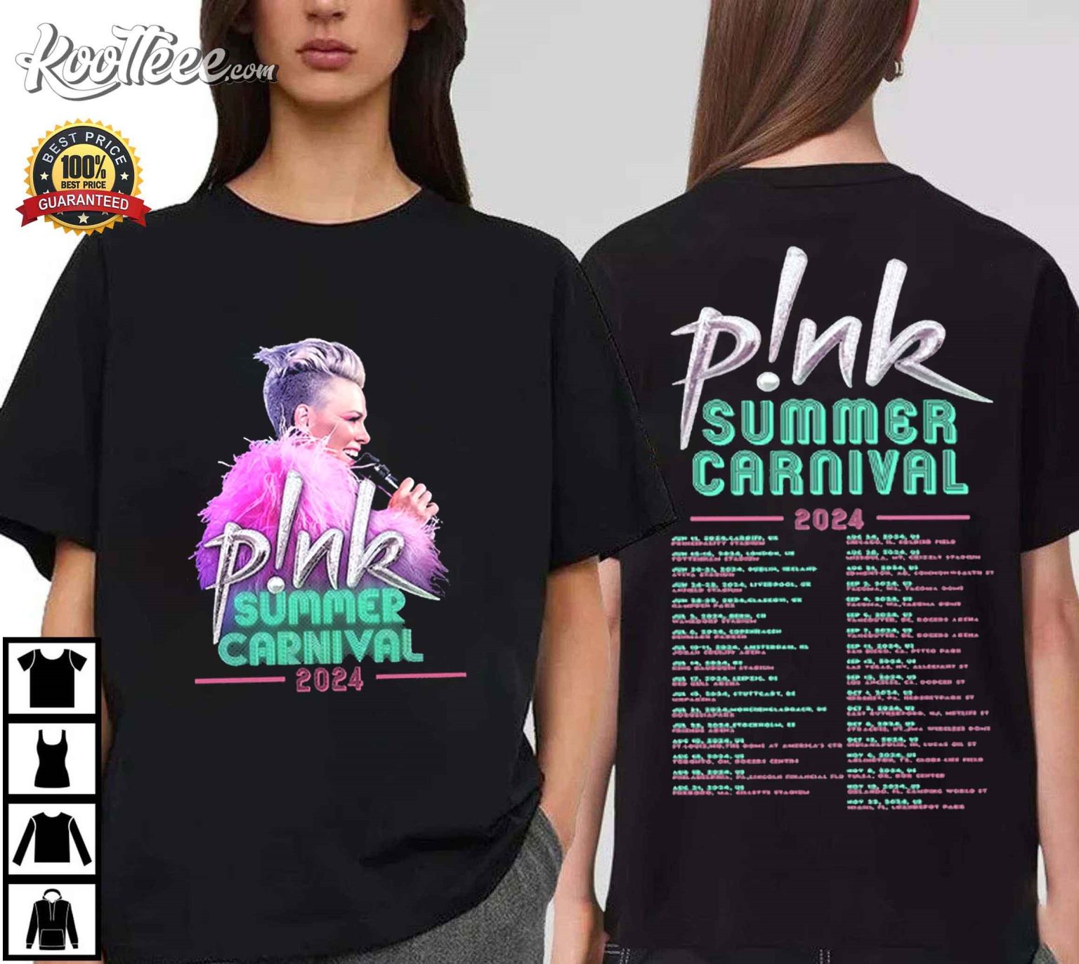 Pink Summer Carnival Tour 2024 TShirt