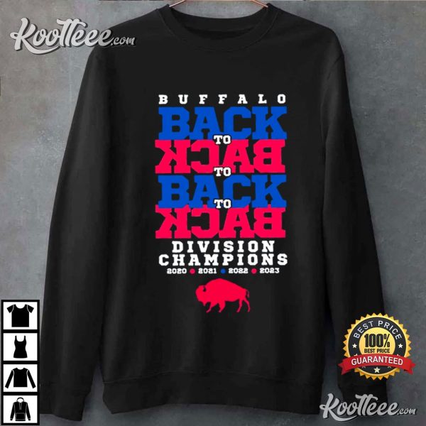 Buffalo Bills Football Back to Back Division Champions T-Shirt