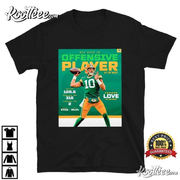 Jordan Love Player of the Week Green Bay Packers T-Shirt
