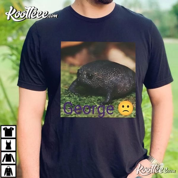 Black Rain Frog George Frog Sad T-Shirt