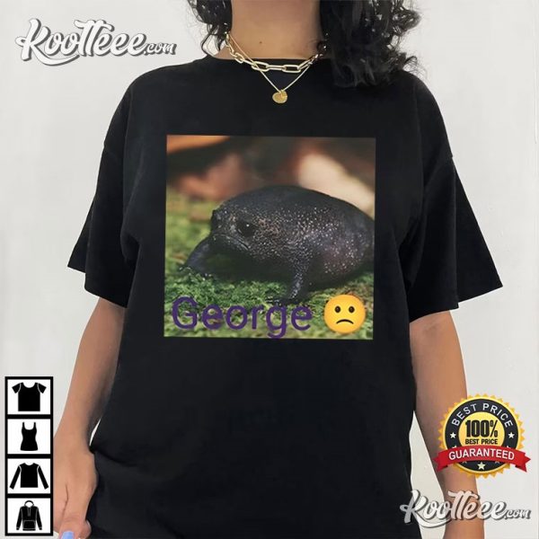 Black Rain Frog George Frog Sad T-Shirt