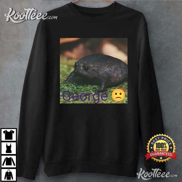 Black Rain Frog George Frog Sad T-Shirt