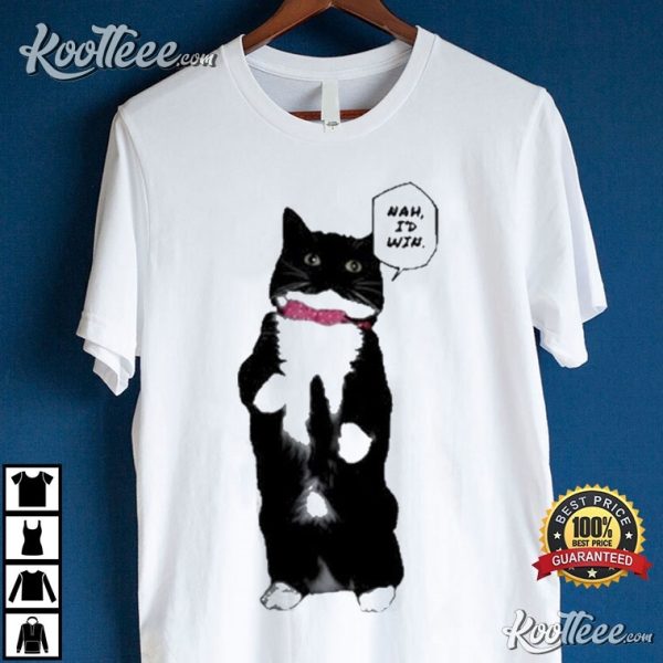 Gojo Satoru Nah I’d Win Black Cat T-Shirt