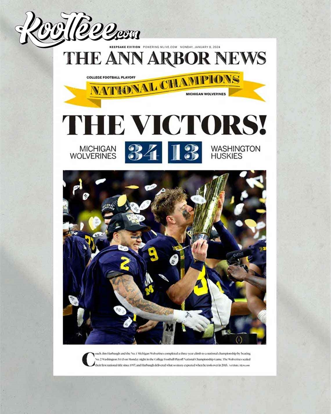 Michigan Wolverines National Champions 'The Victors' Poster