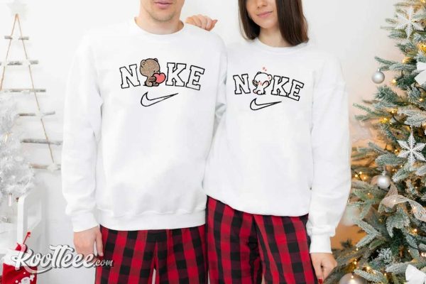 Milk And Mocha Bears Couple Embroidered Sweatshirts