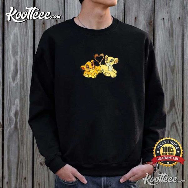 Lion King Simba And Nala Embroidered Sweatshirt