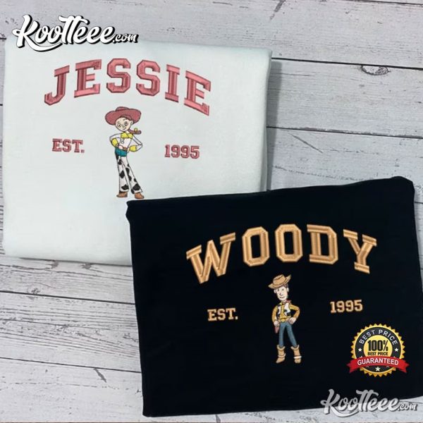 Toy Story Woody And Jessie Couple Embroidered Sweatshirts