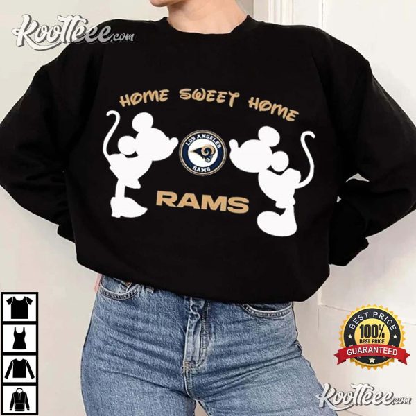 Los Angeles Rams Mickey And Minnie Home Sweet Home T-Shirt