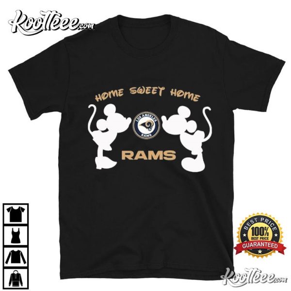 Los Angeles Rams Mickey And Minnie Home Sweet Home T-Shirt