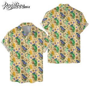 Mushroom and Frog Cottagecore Hawaiian Shirt Mushroom and Frog Cottagecore Hawaiian Shirt