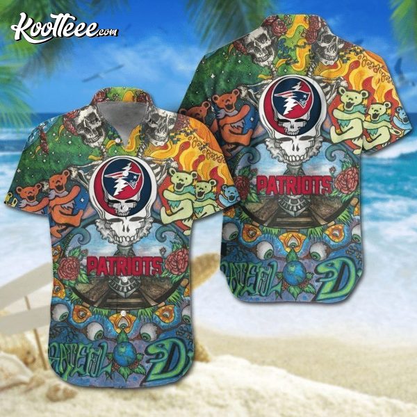 New England Patriots Skull In Forest Hawaiian Shirt