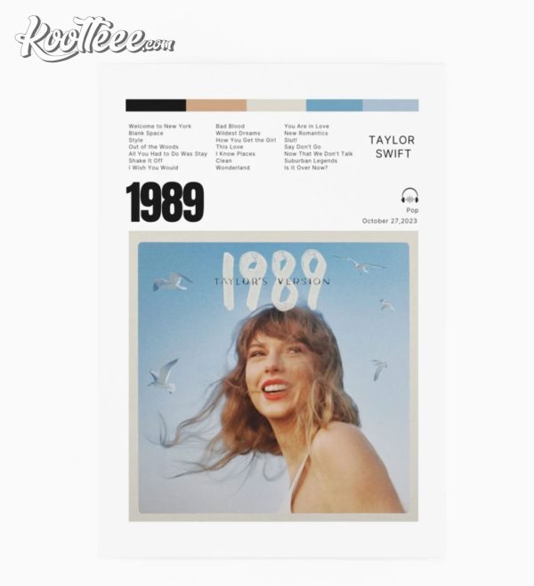 Taylors Version 1989 Album Tracklist Poster