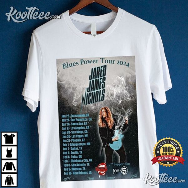 Jared James Nichols Blues Power Tour 2024 Poster T-Shirt