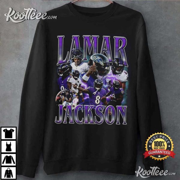 Lamar Jackson Baltimore Ravens Vintage 90s T-Shirt
