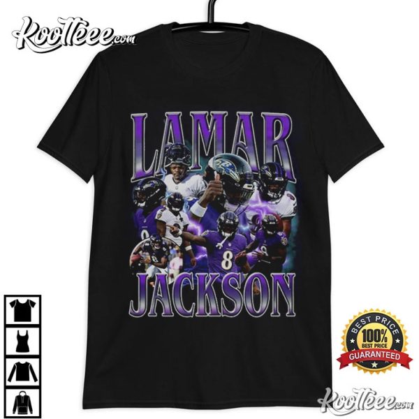Lamar Jackson Baltimore Ravens Vintage 90s T-Shirt