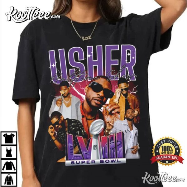 Usher Super Bowl LVIII Halftime Show T-Shirt