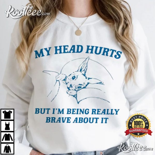 My Head Hurts But Im Being Really Brave About It Funny T-Shirt