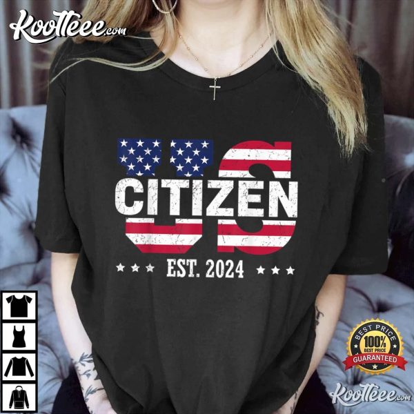US Citizenship Est 2024 American New Citizen T-Shirt