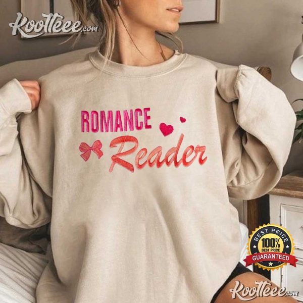 Romance Reader Valentines Day Embroidered Sweatshirt