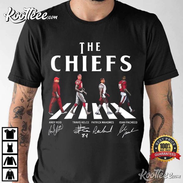 The Chiefs Walking Abbey Road Signatures Football T-Shirt