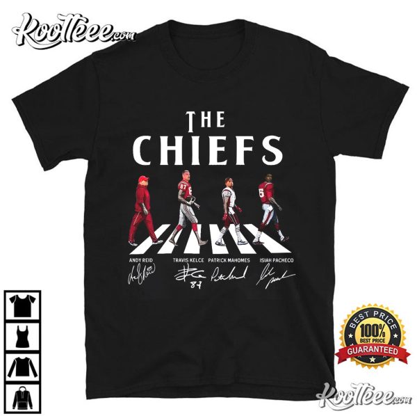 The Chiefs Walking Abbey Road Signatures Football T-Shirt