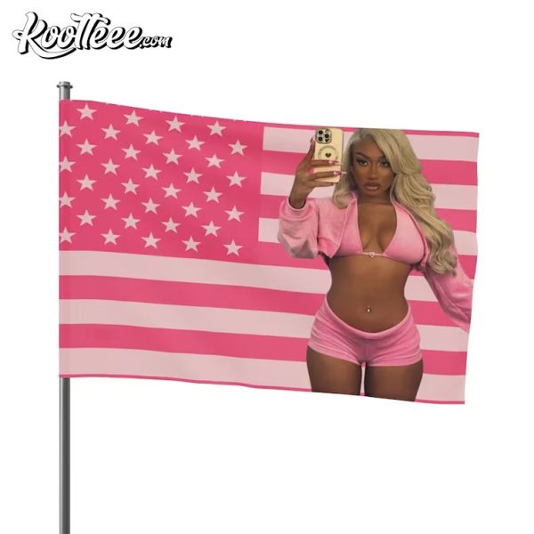 Megan Thee Stallion Gift Pink American Flag