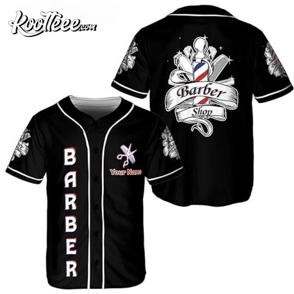 Personalized Barber Shop Baseball Jersey
