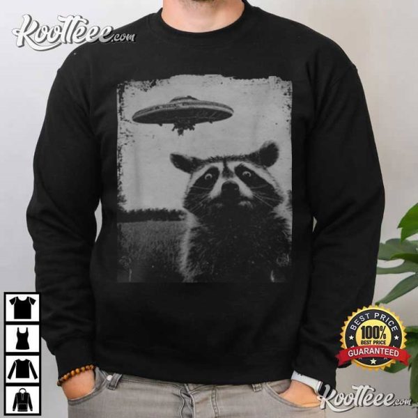 Weird Ufo Raccoon Alien T-Shirt