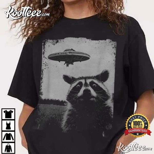 Weird Ufo Raccoon Alien T-Shirt