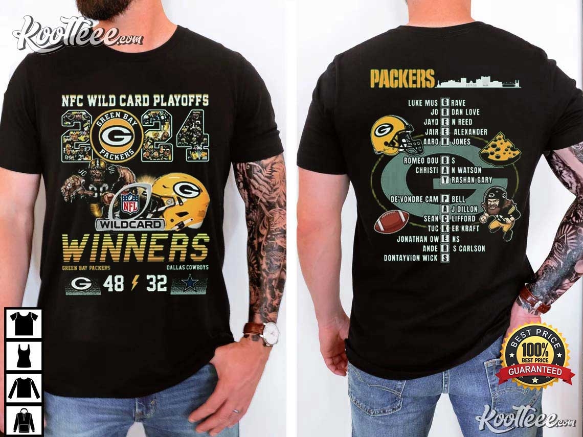 Green Bay Packers 2024 NFC Wild Card Playoffs Winners T-Shirt
