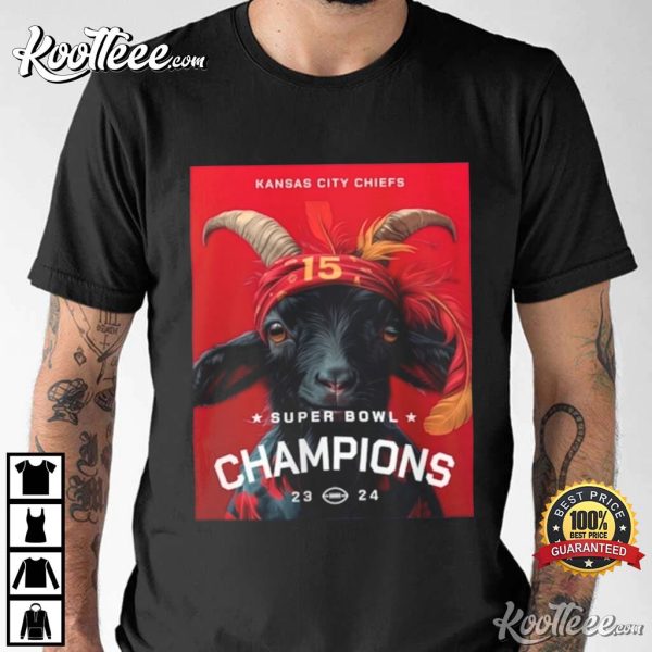Patrick Mahomes Goat Kansas City Chiefs Super Bowl T-Shirt