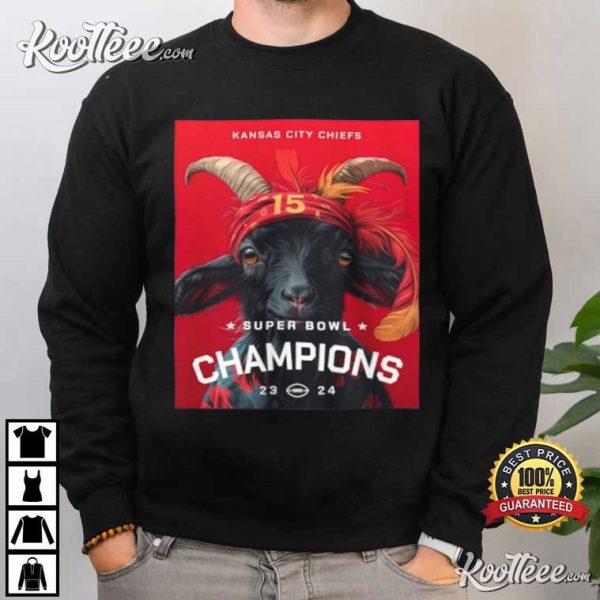 Patrick Mahomes Goat Kansas City Chiefs Super Bowl T-Shirt