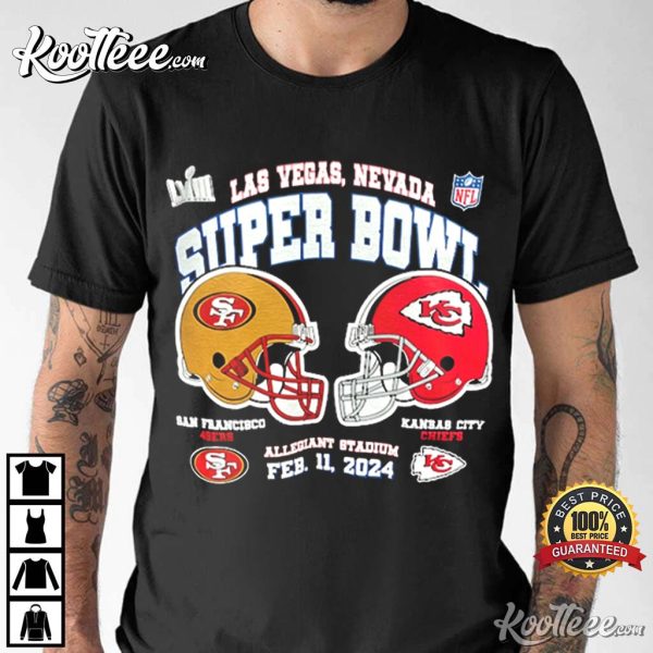 Super Bowl 2024 San Francisco 49ers Vs Kansas City Chiefs T-Shirt