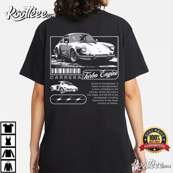 Porsche Carrera Turbo Engine Vintage T-Shirt