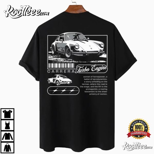 Porsche Carrera Turbo Engine Vintage T-Shirt