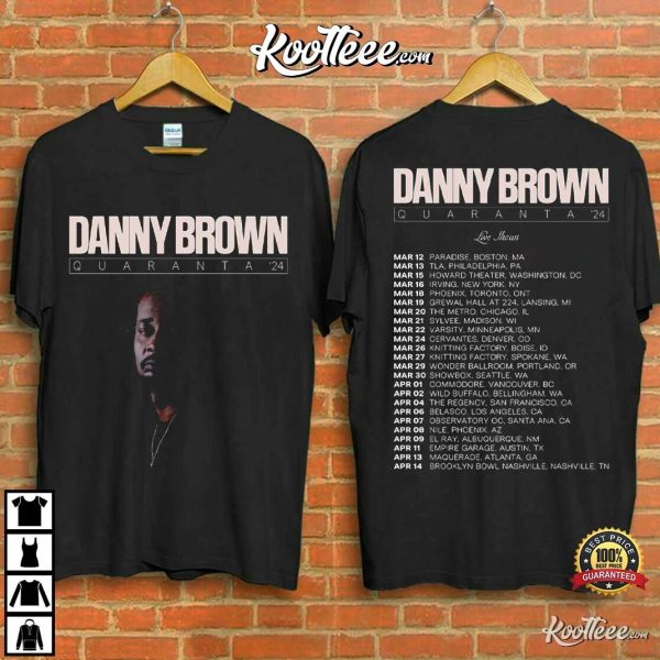 Danny Brown Quaranta Tour 2024 T-Shirt
