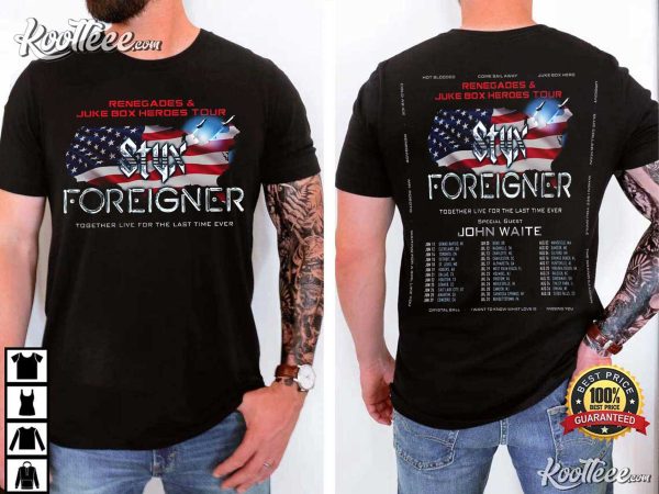 Styx x Foreigner Summer 2024 Tour T-Shirt